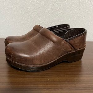 Dansko Brown Leather Clogs